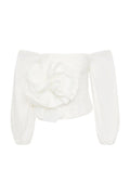 Parallels Spiral Top - Ivory