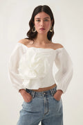 Parallels Spiral Top - Ivory