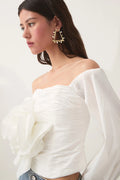 Parallels Spiral Top - Ivory