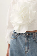 Parallels Spiral Top - Ivory