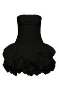 Violette Bubble Hem Mini Dress - Svart