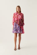 Vision Smock Mini Dress - Kaleidosco Pic Rose