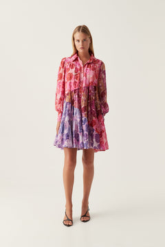 Vision Smock Mini Dress - Kaleidosco Pic Rose
