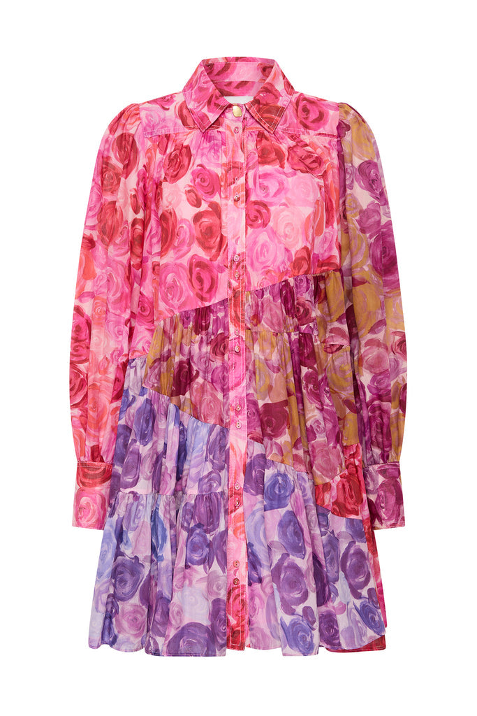 Vision Smock Mini Dress - Kaleidosco Pic Rose