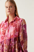 Vision Smock Mini Dress - Kaleidosco Pic Rose