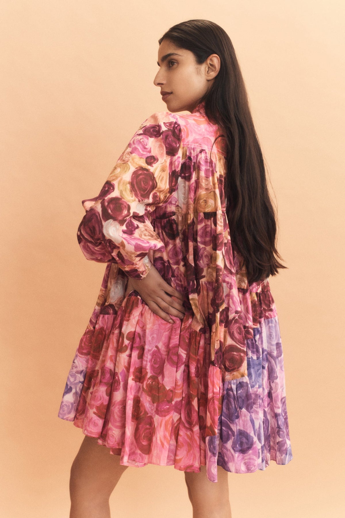 Vision Smock Mini Dress - Kaleidosco Pic Rose