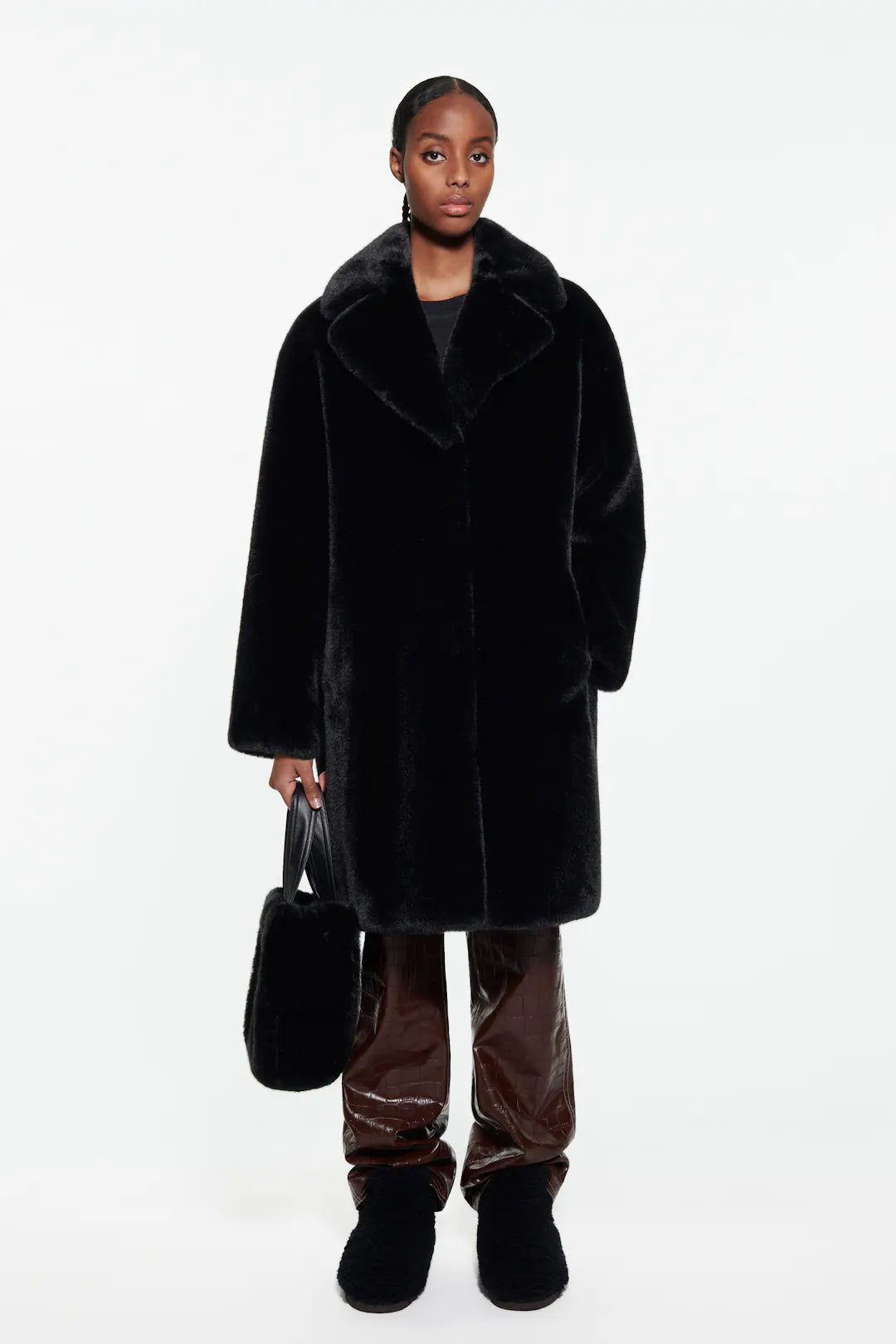 Camille Cocoon Coat - Black