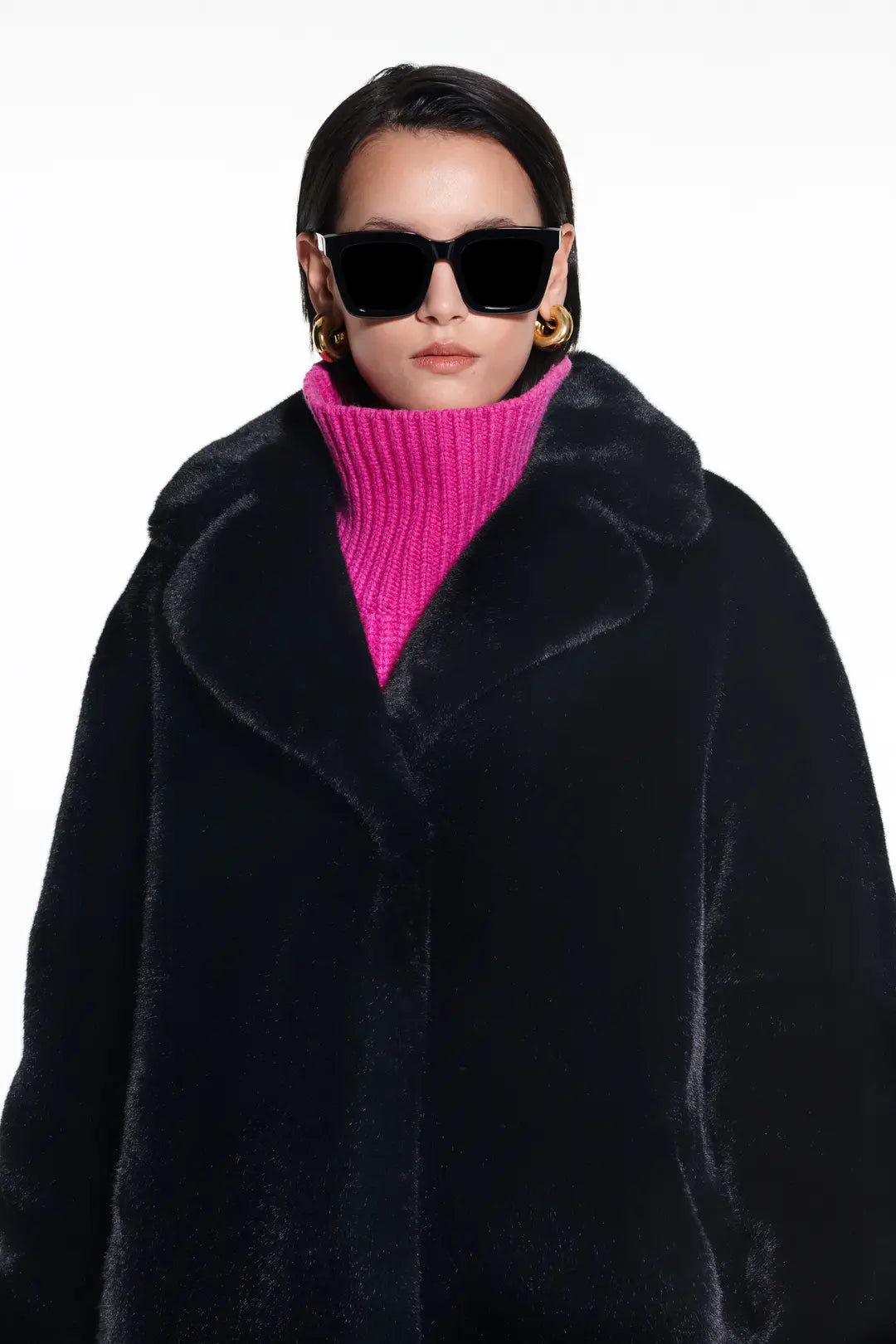 Camille Cocoon Coat - Black