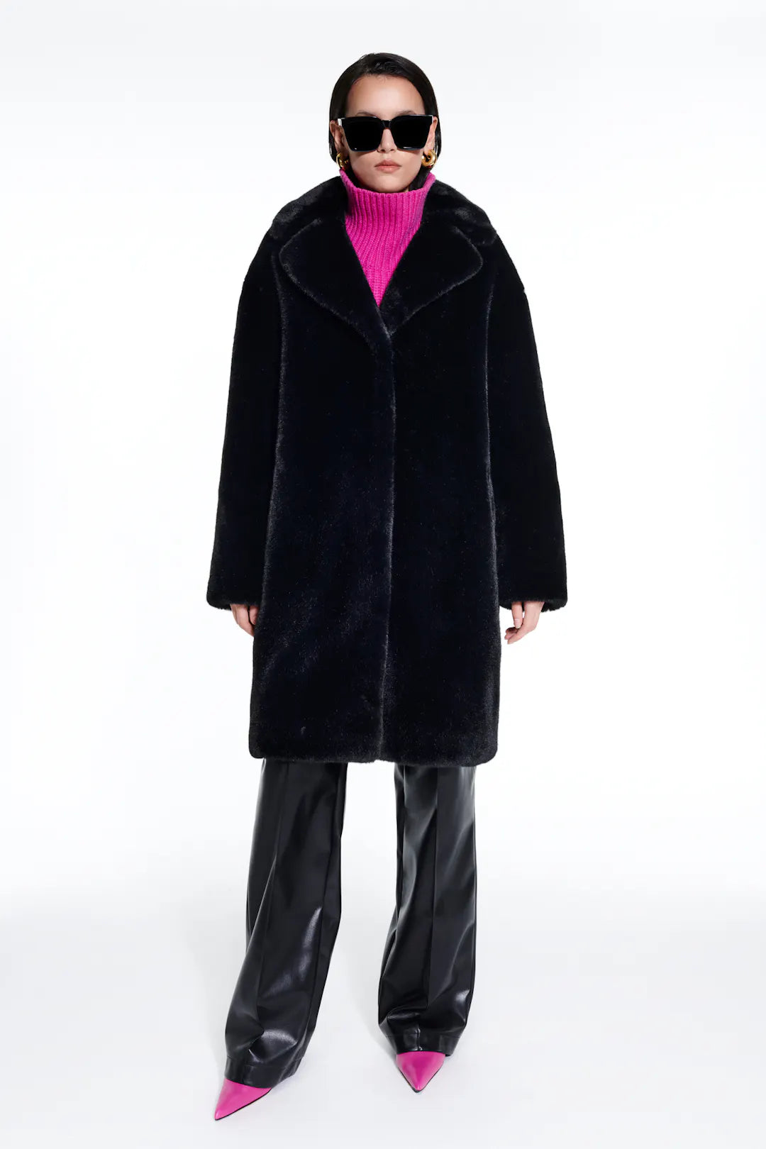 Camille Cocoon Coat - Black