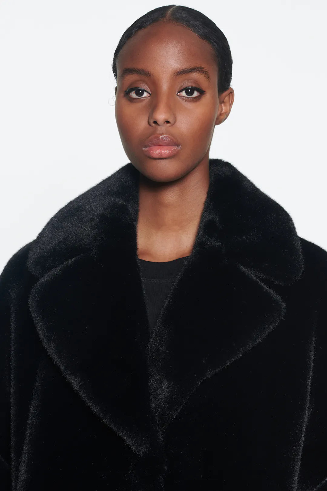 Camille Cocoon Coat - Black