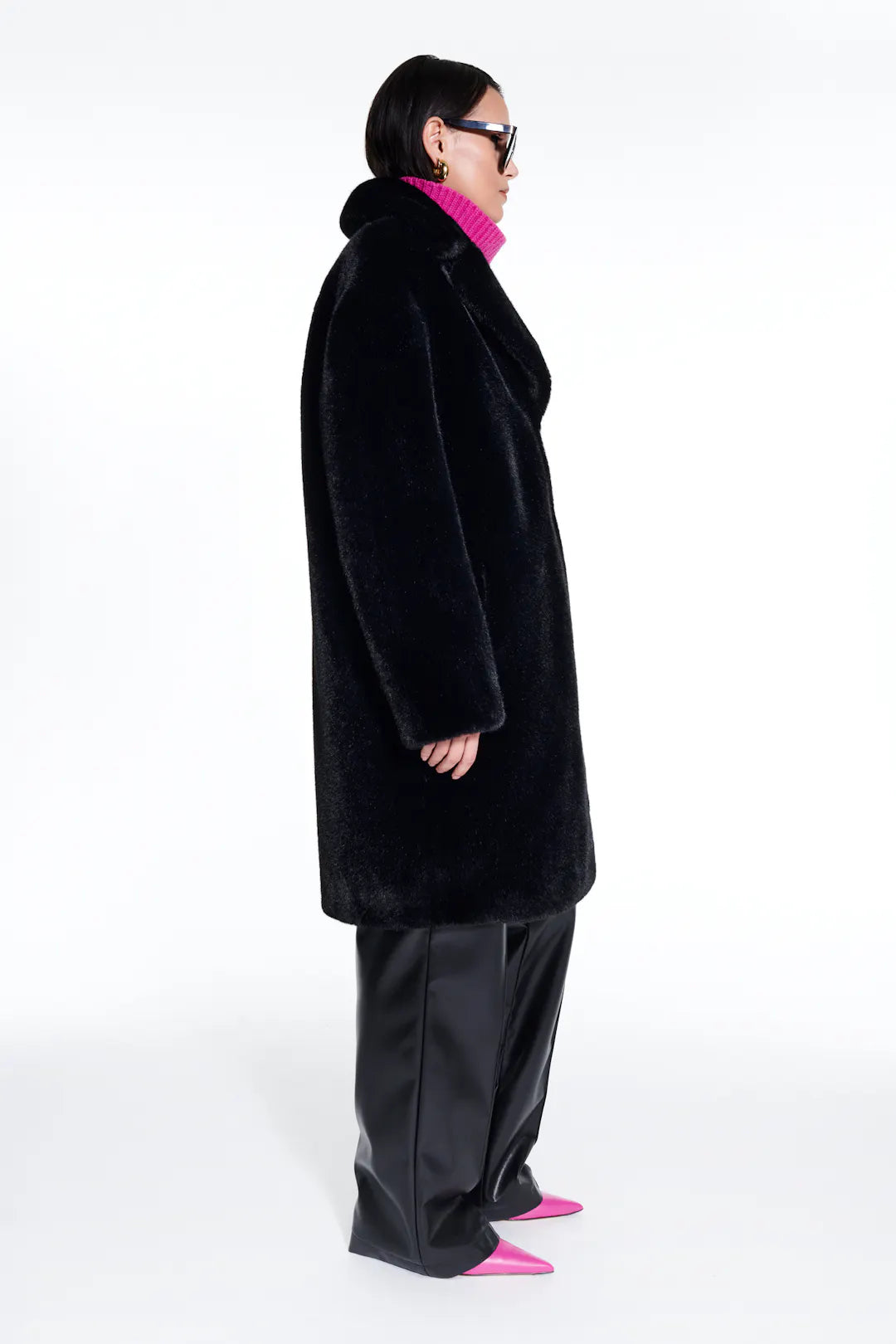 Camille Cocoon Coat - Black