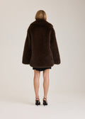North Faux Fur Jacket - Brown