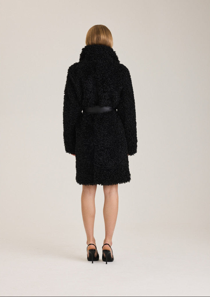 Bianca Faux Fur Jacket - Svart