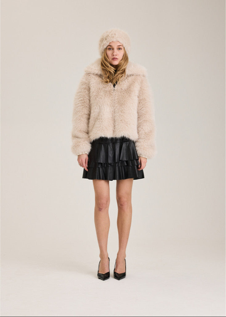 Alaska Faux Fur Headband - Beige