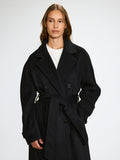 Double Breasted Coat - Svart