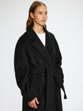 Double Breasted Coat - Svart