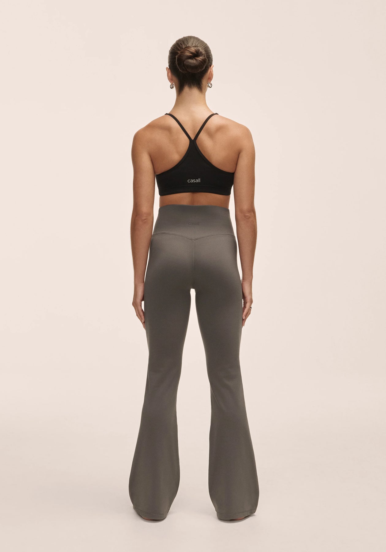 Soft Touch Flared Pants - Mörkgrå