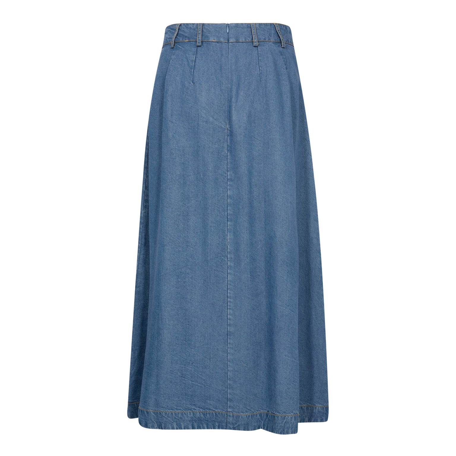 Anyacc Denim Pleat Skirt - Denim Blue