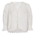 Gemmacc Embroidery SS Shirt - Vit