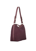Suede Ginni Medi Bag - Fig Red