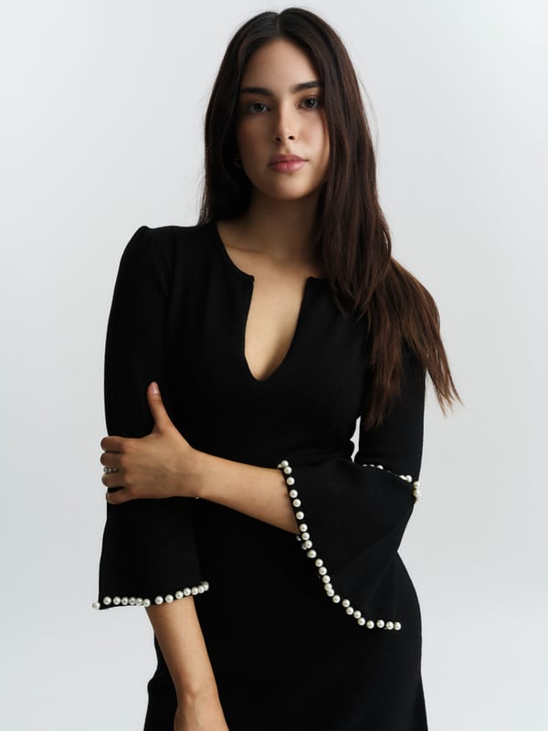 Anna Merino Dress - Svart