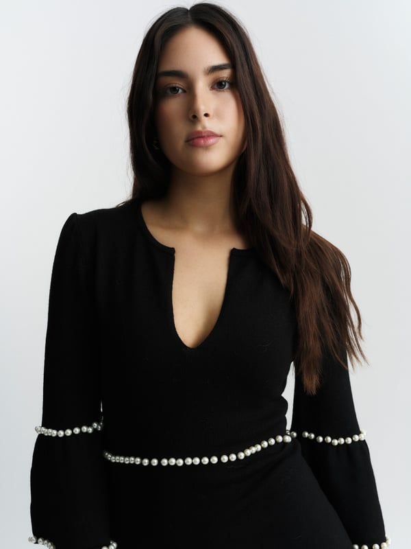 Anna Merino Dress - Svart