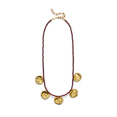 Dream Catcher Necklace - Deep Burgundy