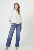 Emmacc Frill Ss Blus - Off White