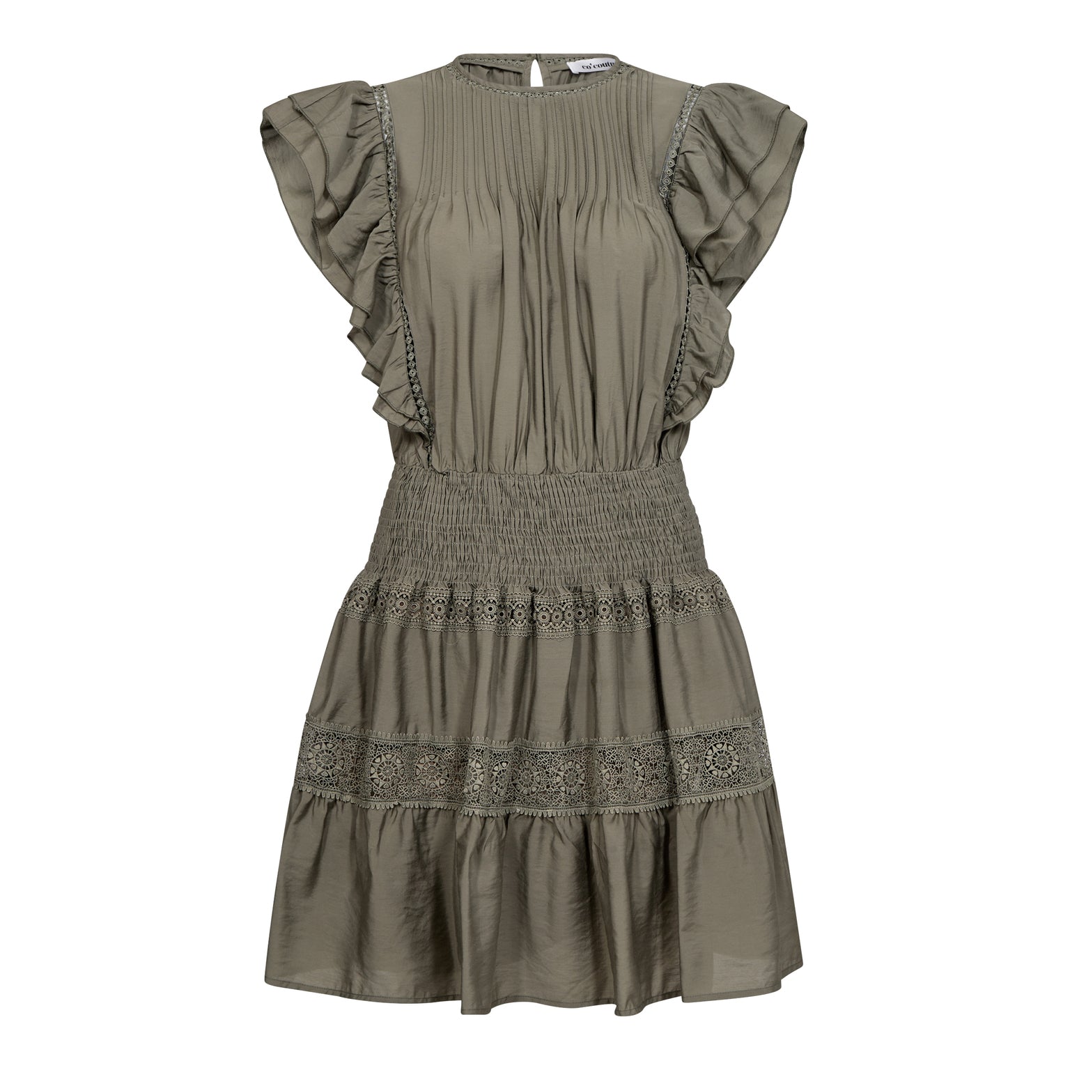 Callumcc Frill Pintuck Dress - Army