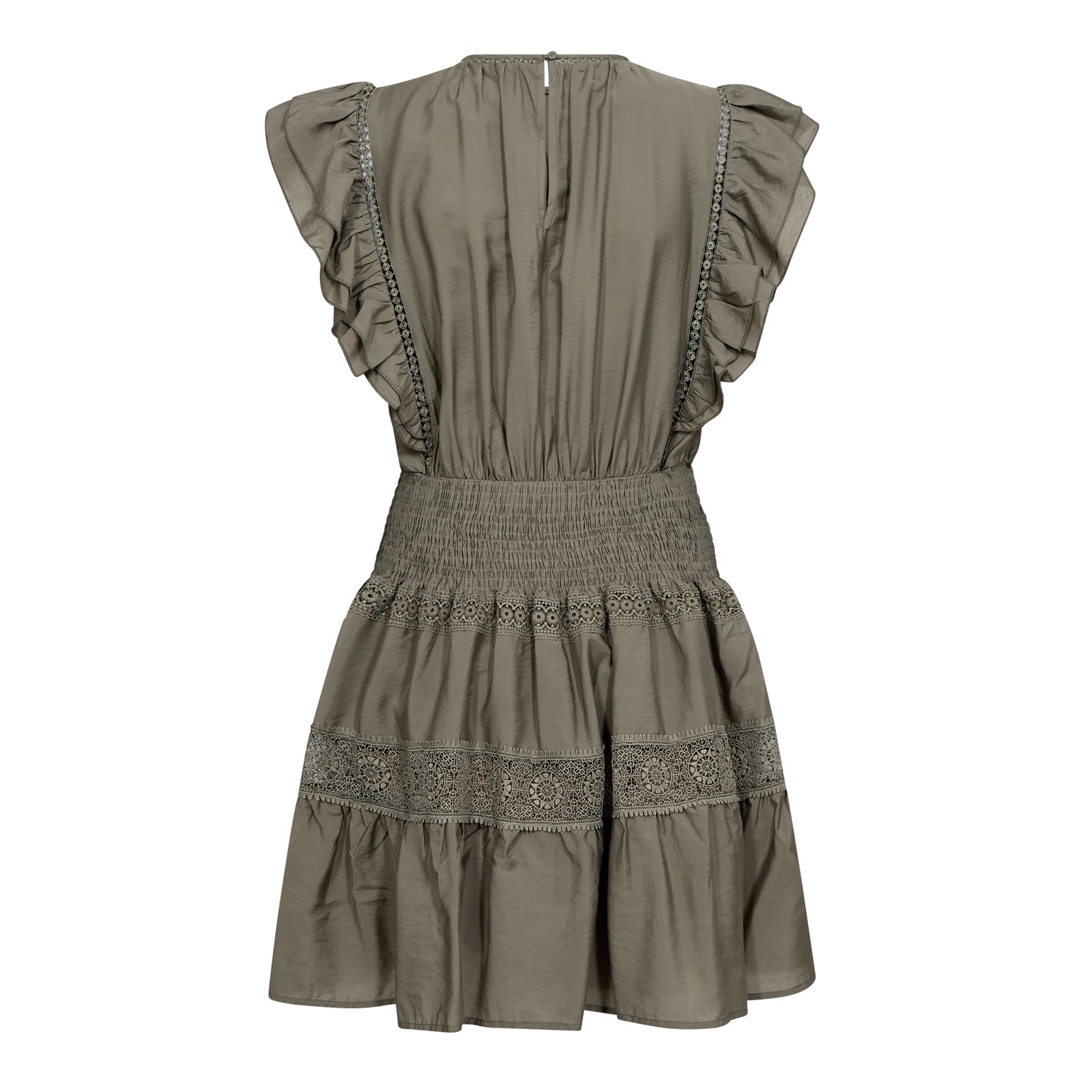 Callumcc Frill Pintuck Dress - Army