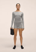Sublime Boatneck Long Sleeve - Grå Melange