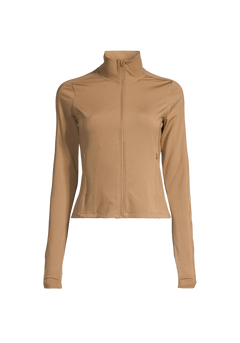 Soft Touch Zip Jacket - Light Khaki