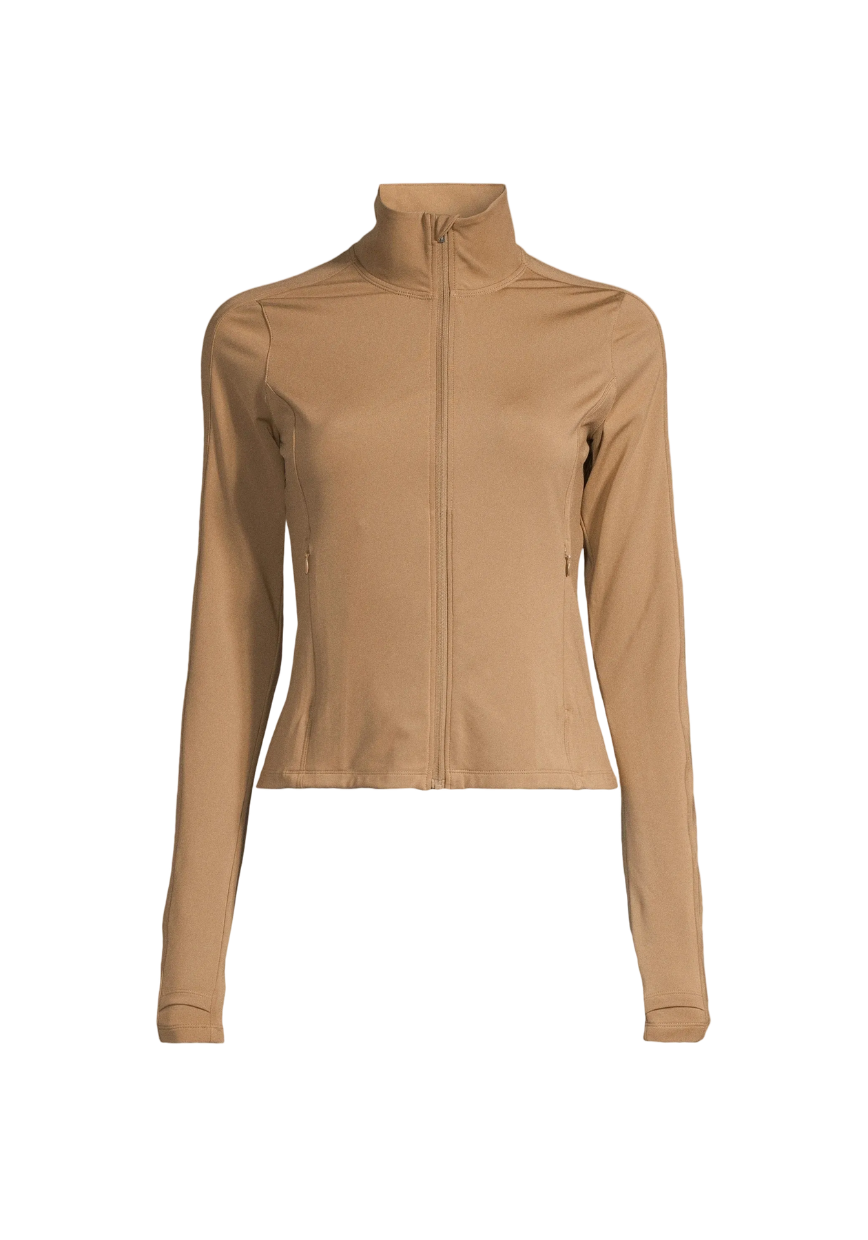 Soft Touch Zip Jacket - Light Khaki