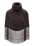 Nikola Chunky Poncho - Mörkbrun