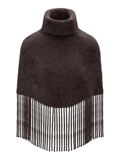 Nikola Chunky Poncho - Dark Brown