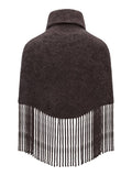 Nikola Chunky Poncho - Mörkbrun