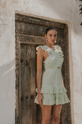 Fay Frill Mini Dress - Floral Mist Mint