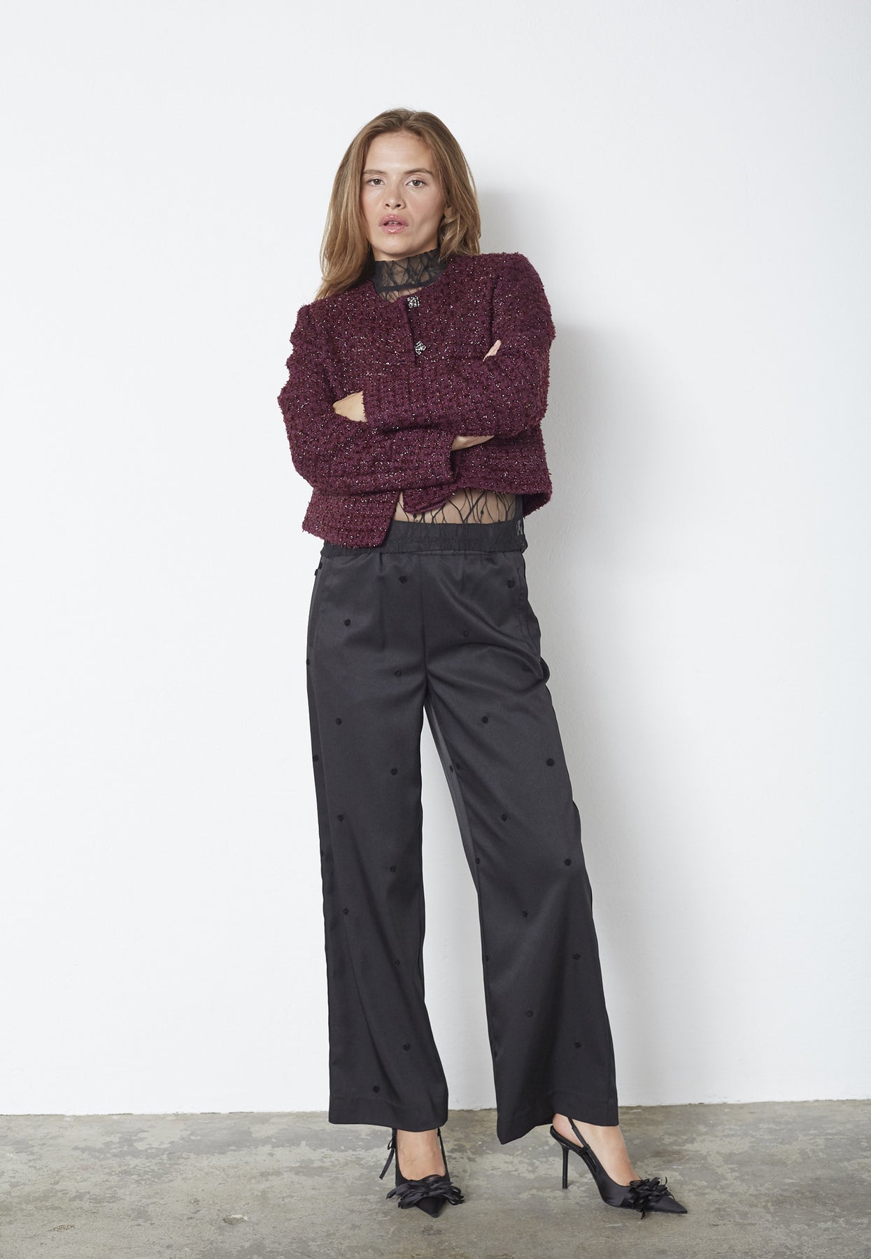 Peachcc Boucle Jacket - Plum