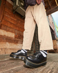 1461 Quad Smooth Leather Platform Shoes - Black Polished Smooth