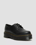 1461 Quad Smooth Leather Platform Shoes - Black Polished Smooth
