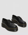 1461 Quad Smooth Leather Platform Shoes - Black Polished Smooth