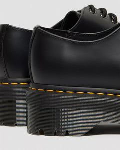 1461 Quad Smooth Leather Platform Shoes - Black Polished Smooth