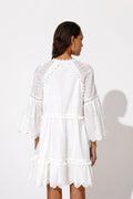 Khloe Tassel Mini Dress - White