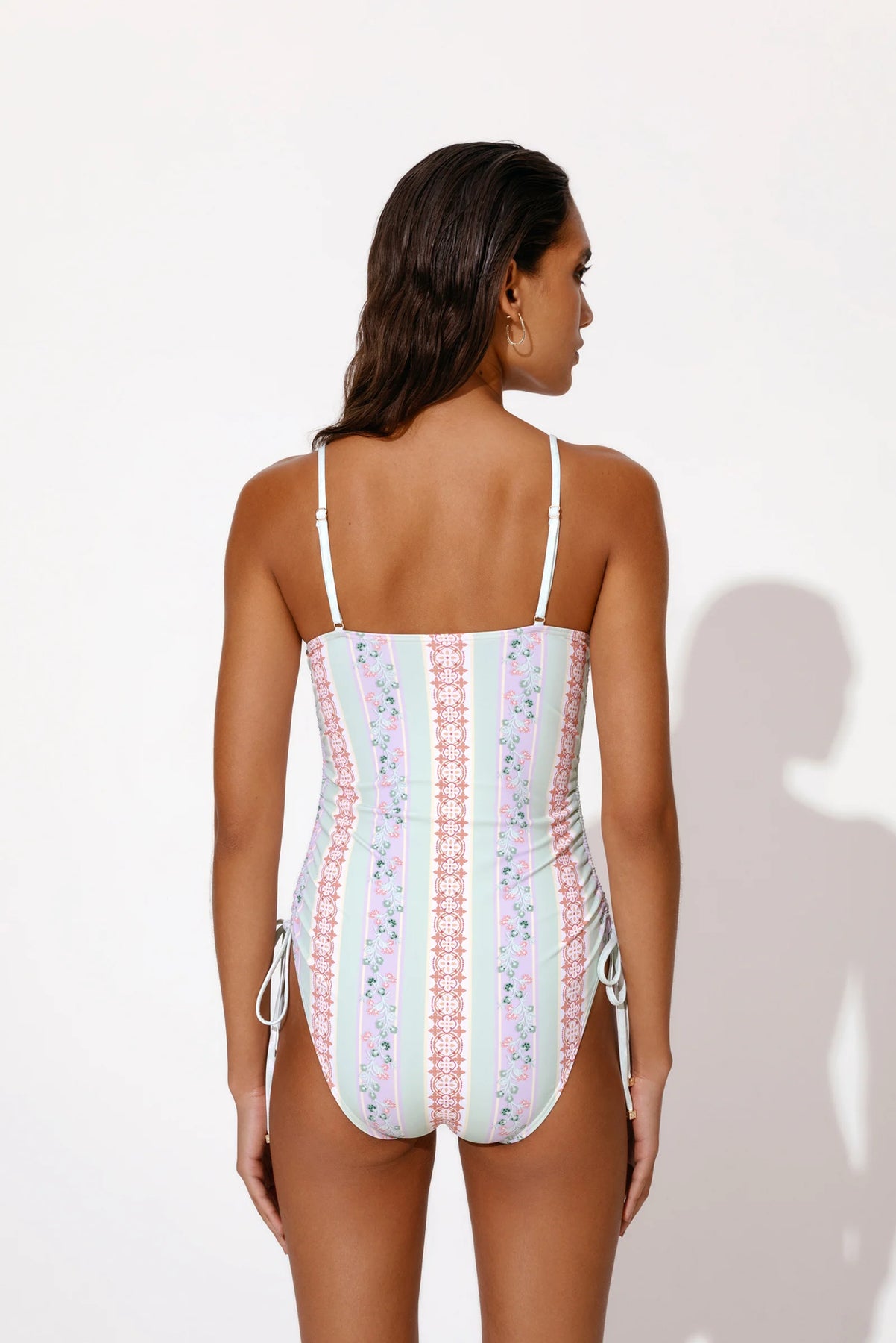 Lauren Swimsuit - Pastel Palm Mint
