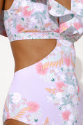 Delia Swimsuit - Pastel Palm