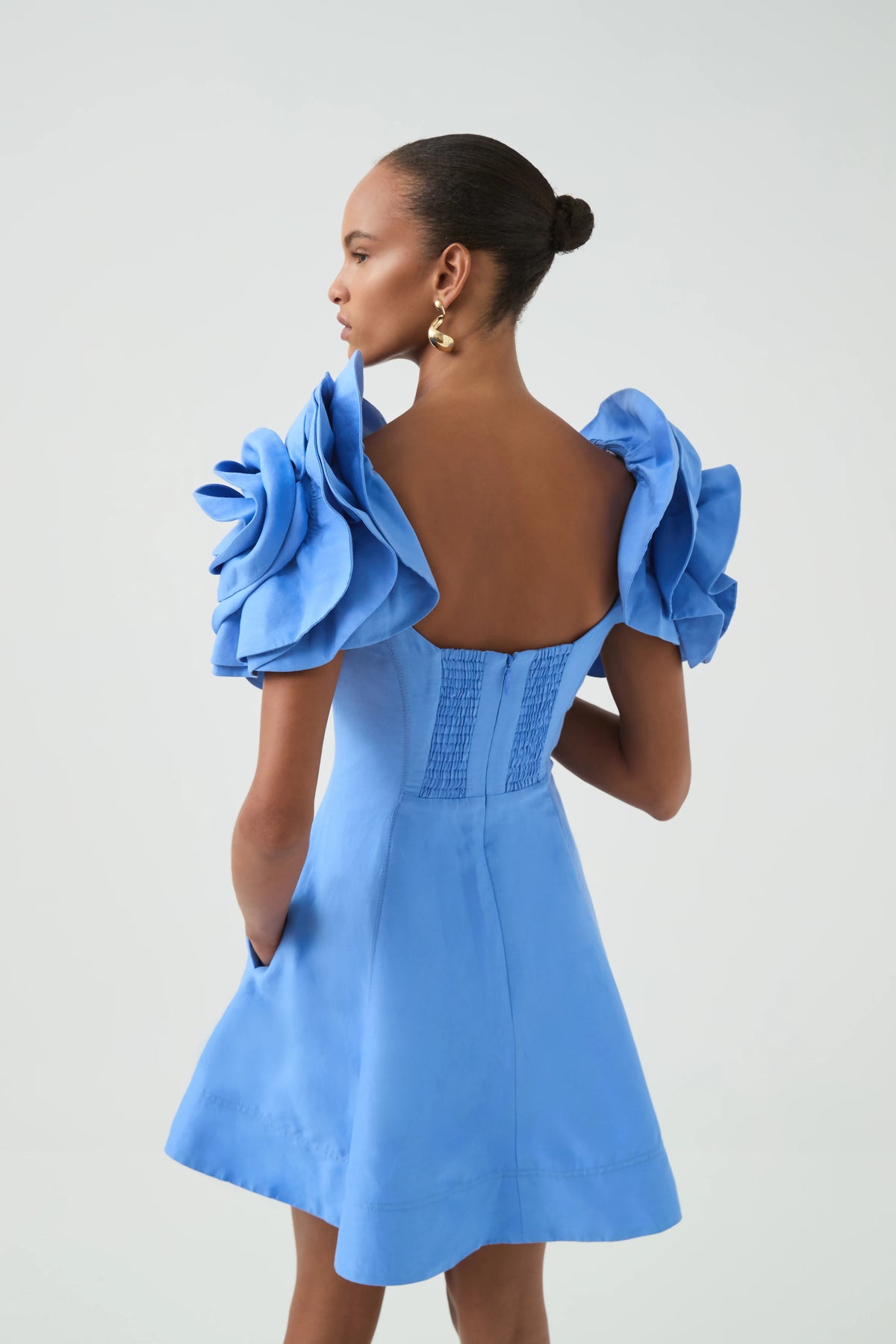 Twyla Mini Dress - Oyster Blue