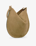 Oskan Hobo Soft Suede Leather Studded - Taupe