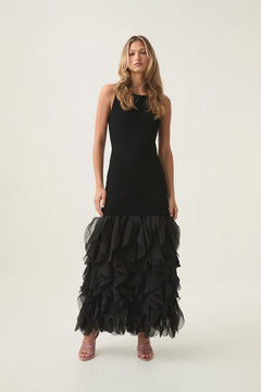 Elations Knit Maxi Dress - Black