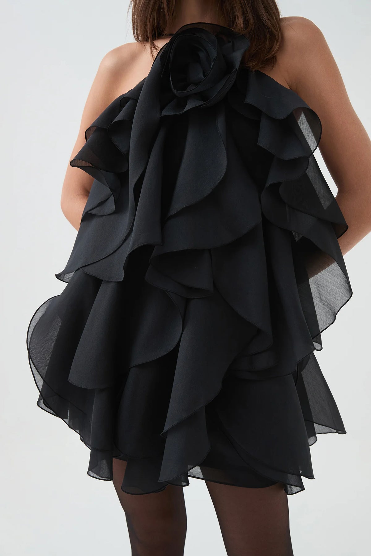 Pandorea Layered Mini Dress - Black