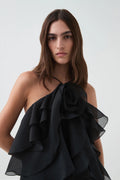 Pandorea Layered Mini Dress - Black